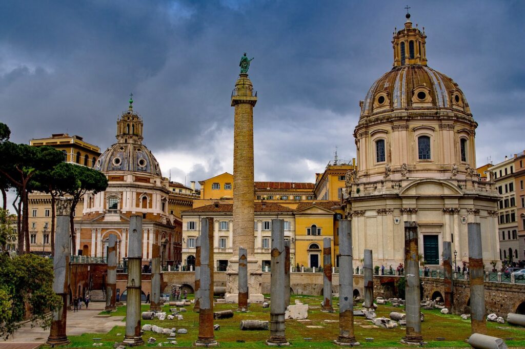 Le marché de Trajan visible pendant la visite de la Rome Imperiale